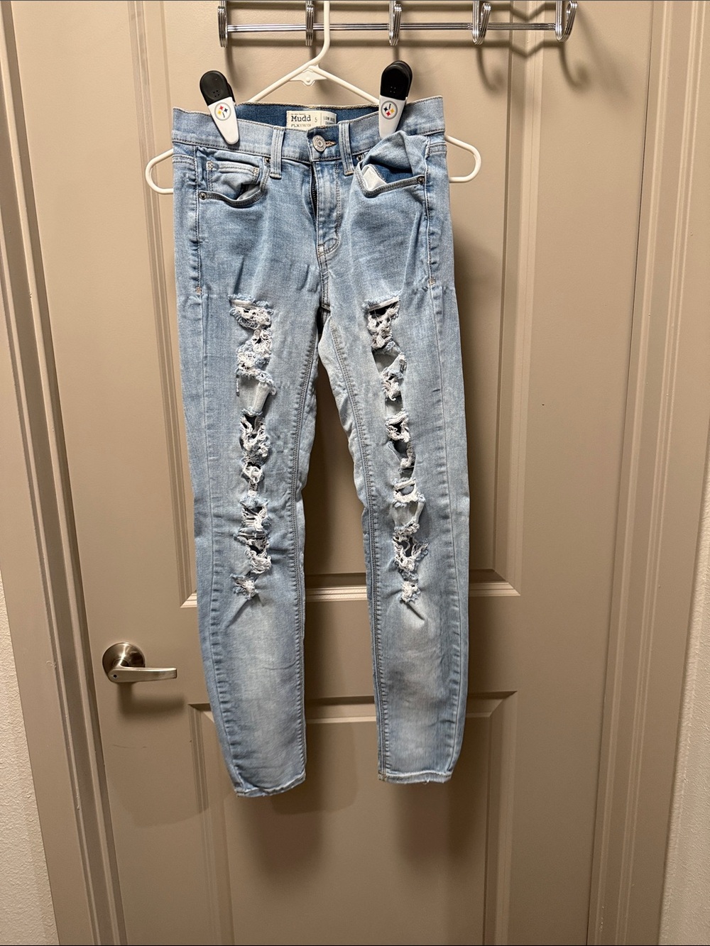 Mudd Light Blue Distressed Skinny Jeans